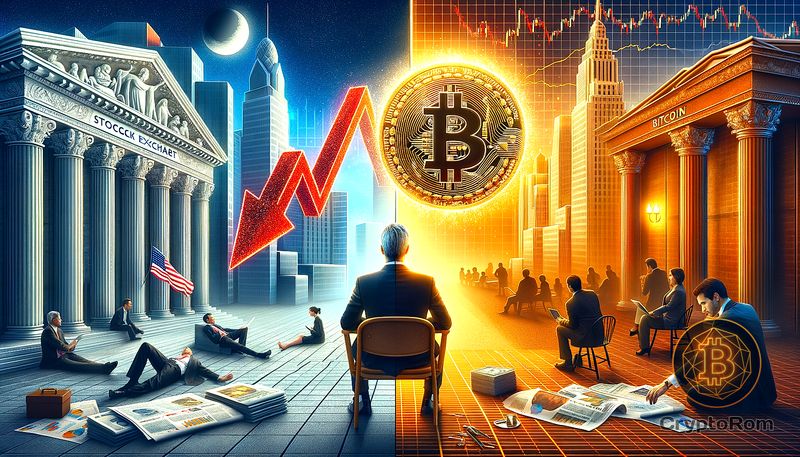 📉 Крах фондового рынка: хорошая новость для Bitcoin