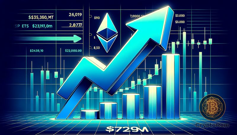 📈 Ethereum ETF привлекает $729M и приближает ETH к рекорду