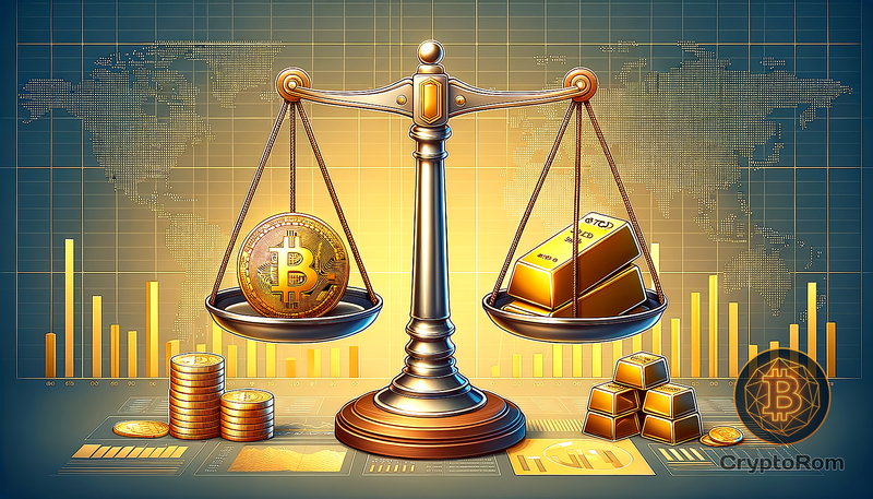 📉 Криптовалюты остаются на одном уровне с золотом последние 8 лет