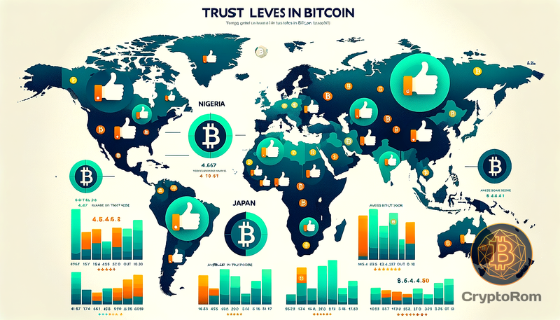 📊 Средний уровень доверия к Bitcoin в 25 странах составил 4.67 из 10