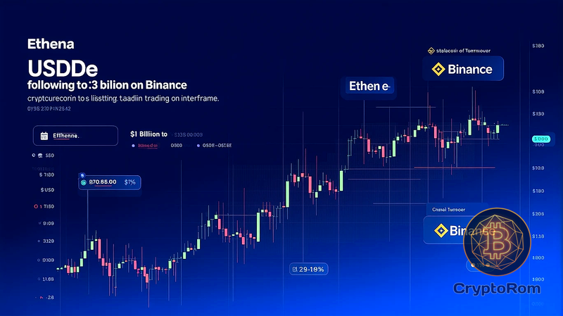📈 Ethena USDe увеличил оборот до $13 млрд после листинга на Binance