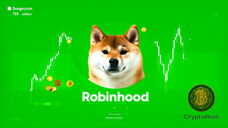 🐶 Массивный приток Dogecoin на Robinhood: 752 миллиона DOGE за 5 минут