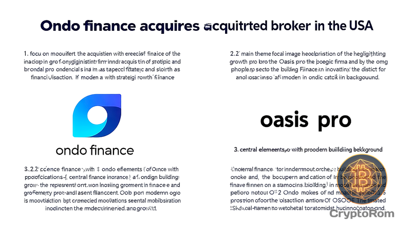 💼 Ondo Finance приобретает брокера Oasis Pro в США