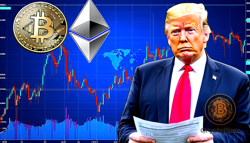 📉 Биткойн и эфир упали вслед за акциями на фоне угроз Трампа о тарифах для Китая