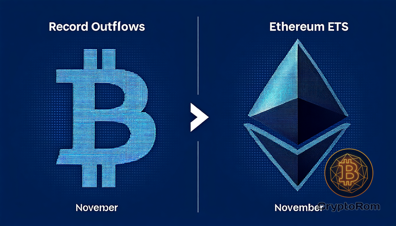 📉 Рекордные оттоки из Bitcoin и Ethereum ETF в ноябре