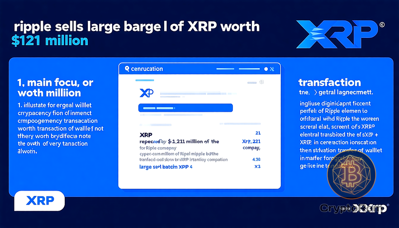 💼 Ripple продала крупную партию XRP на сумму $121 млн