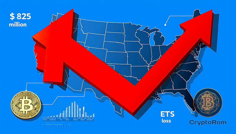 📉 Bitcoin ETF теряют $825M за пять дней