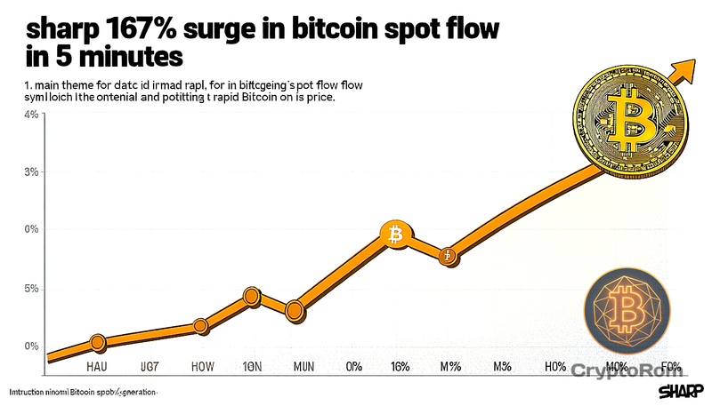 📈 Резкий рост спотового потока Bitcoin на 1671% за 5 минут