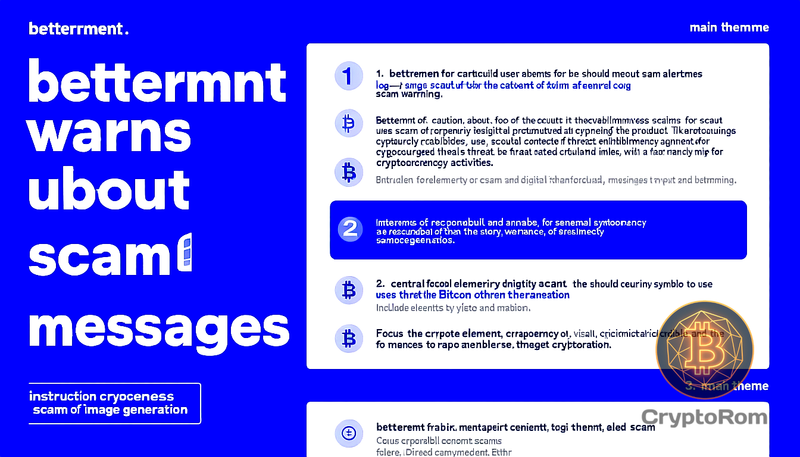 ⚠️ Betterment предупреждает пользователей о мошеннических сообщениях