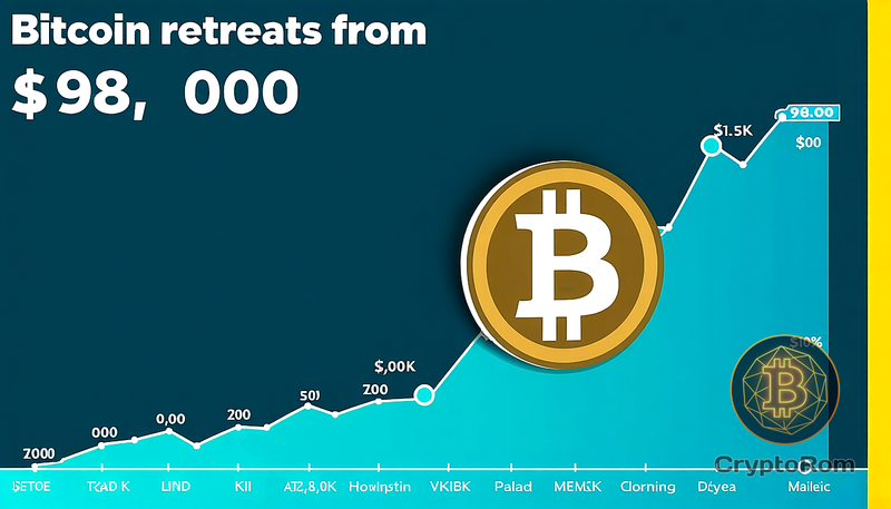 📉 Bitcoin отступает от уровня $98,000