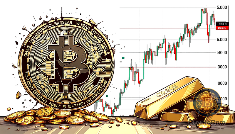 💰 Bitcoin может потерять 50% по отношению к золоту из-за '5-летнего проклятия'
