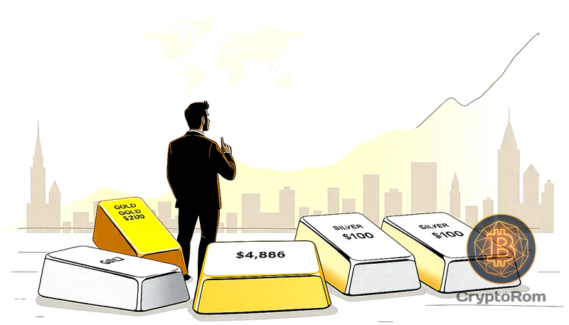 📈 Золото достигает рекордных высот, серебро приближается к $100