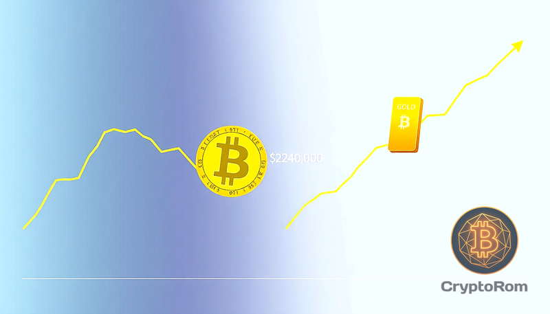📉 Биткоин теряет позиции на фоне рекордного роста золота