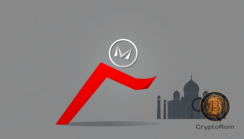 📉 Monero теряет 40% от исторического максимума на фоне действий Индии против приватных монет