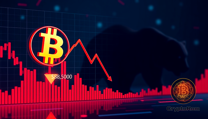 📉 Риски падения цены Bitcoin растут на фоне амбиций медведей достигнуть $85K