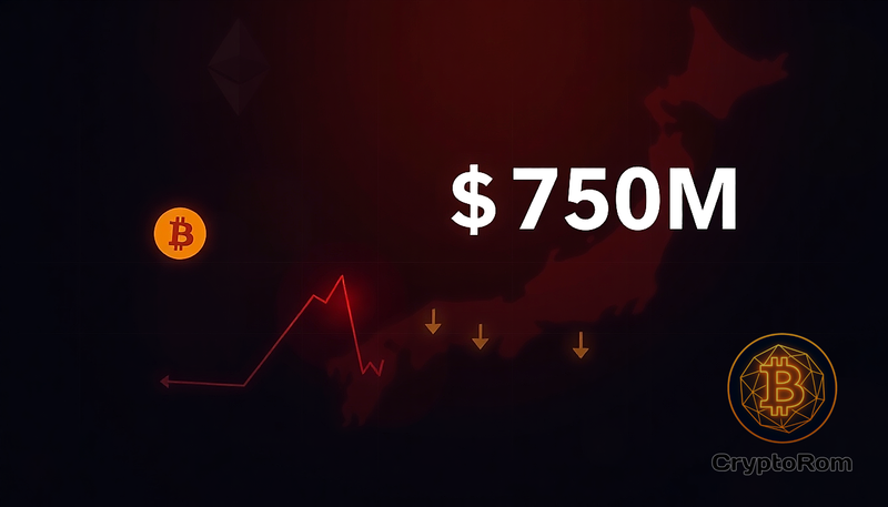 📉 Резкий рост ликвидаций на $750 млн на фоне падения крипторынка