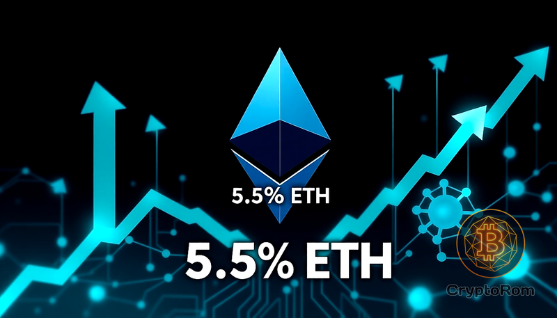 📈 Рост стейкинга Ethereum с DATs, держащими 5,5% ETH