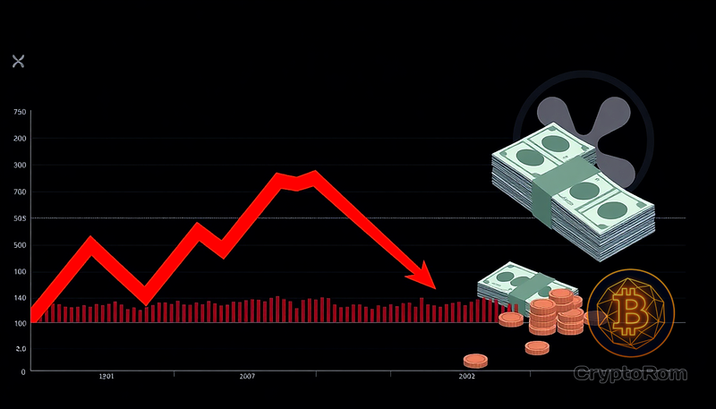 📉 XRP теряет $70 миллионов из-за падения на 7%