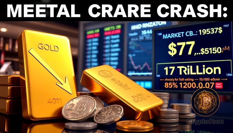 💥 Металлы обвалились: золото потеряло 8%, серебро упало ниже $85