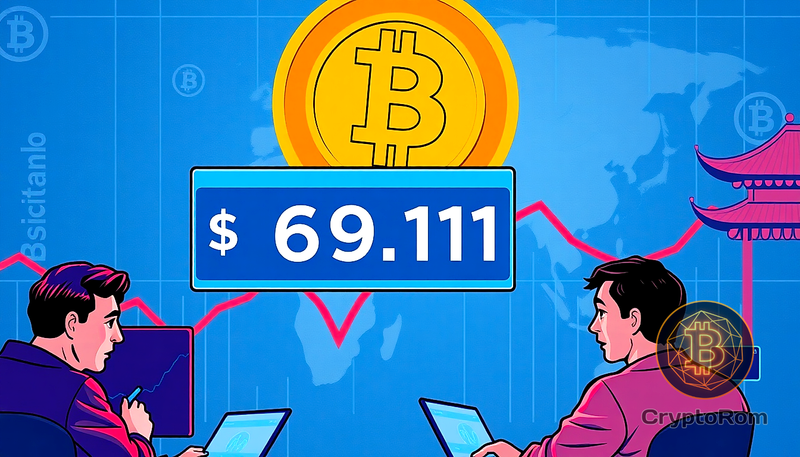 📉 Bitcoin падает ниже $70,000 на Bitstamp