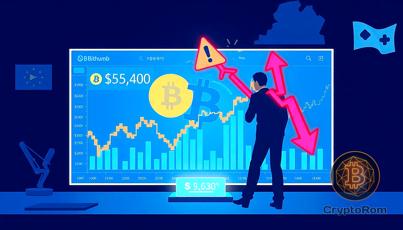 💥 Ошибка на Bithumb обрушила биткоин до $55,000