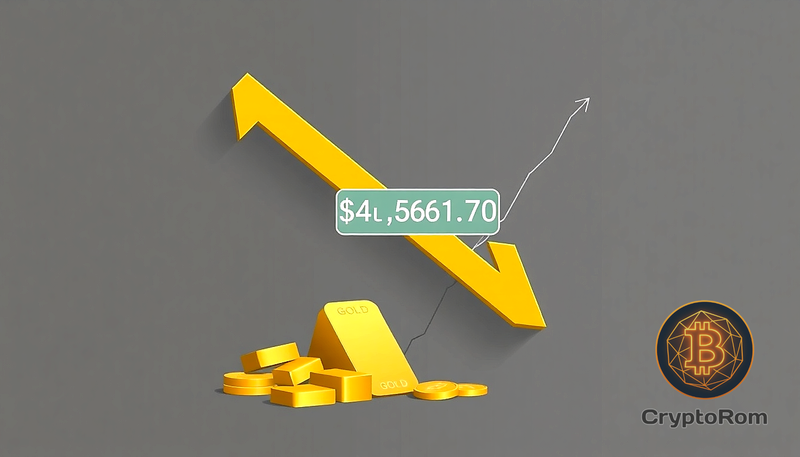 📉 Цены на золото резко упали, тестируя отметку в $4,500 впервые с февраля