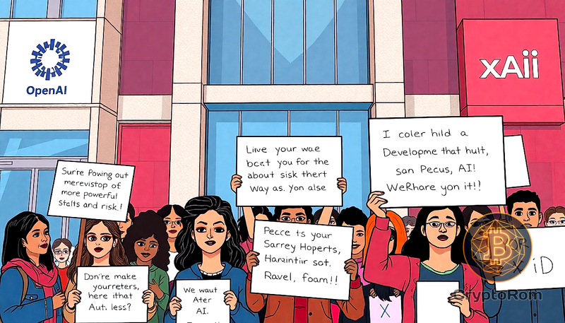 🚨 Протесты у офисов OpenAI, Anthropic и xAI из-за опасений в индустрии