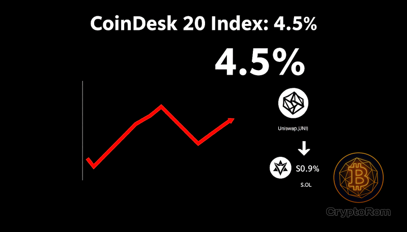 📉 CoinDesk 20: индекс снизился на 4.5%