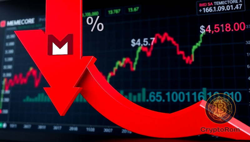 📉 Memecore падает на 15.9% до $3.43, теряя место в топ-20