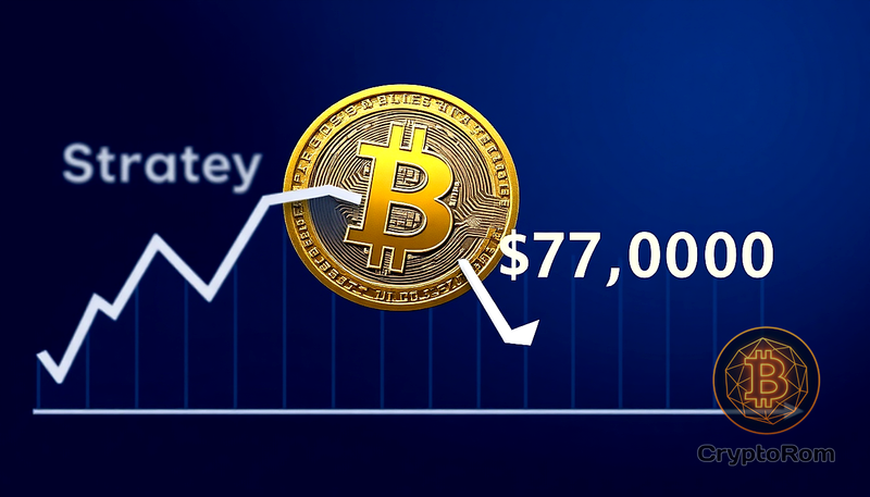📉 Bitcoin теряет все майские достижения, опустившись ниже $77,000