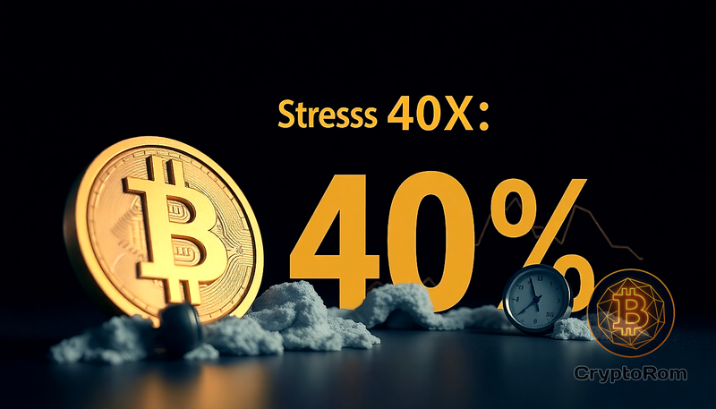 📉 Уровень стресса на рынке Bitcoin достиг 40%