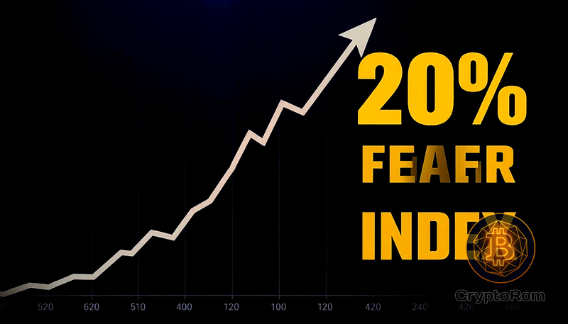 📈 Индекс страха Bitcoin вырос на 20%