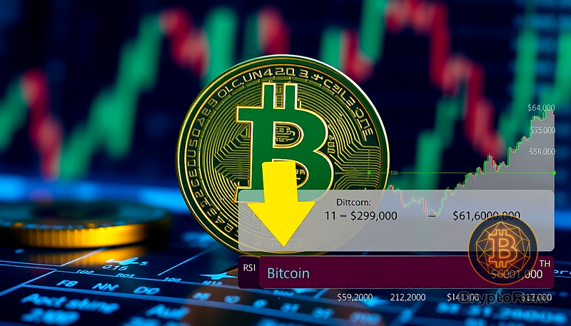📉 Индекс RSI падает до 16 на фоне консолидации Bitcoin около $61,000