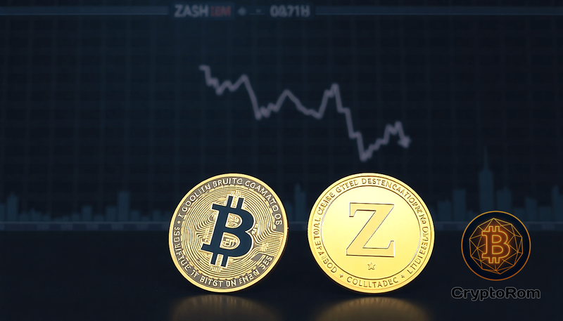 📉 Биткойн падает, но Zcash обрушивается сильнее