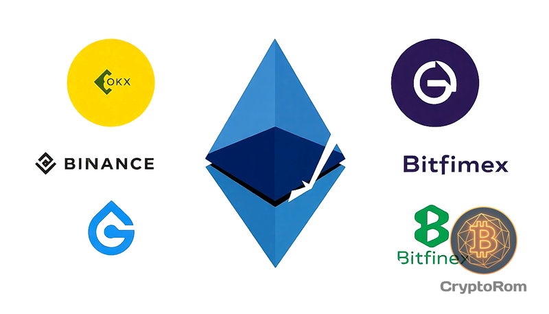 📉 Резервы Ethereum на 4 биржах резко сократились