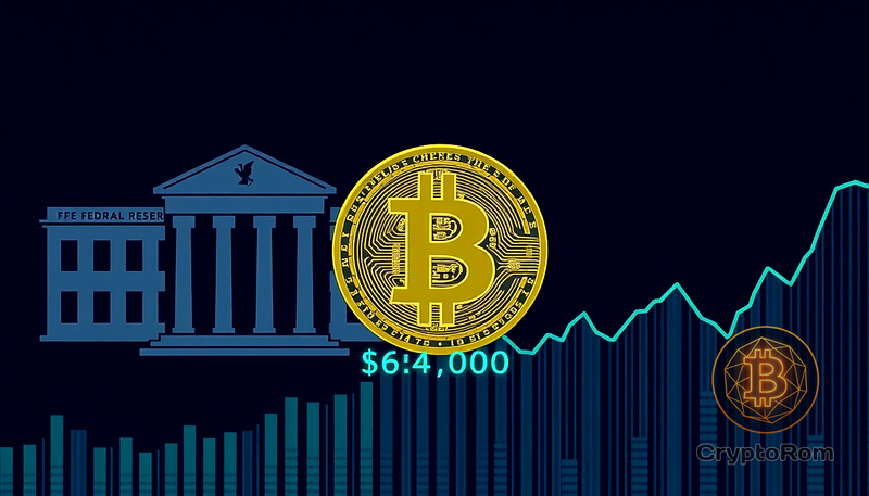 📈 Bitcoin стабилизируется около $64K после заявления ФРС