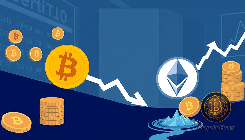 📉 Исход средств из ETF на Bitcoin и Ether на фоне снижения рисков