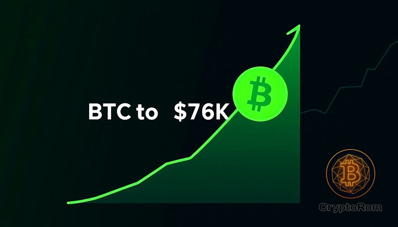 📈 Анализ предсказывает рост BTC до $76K