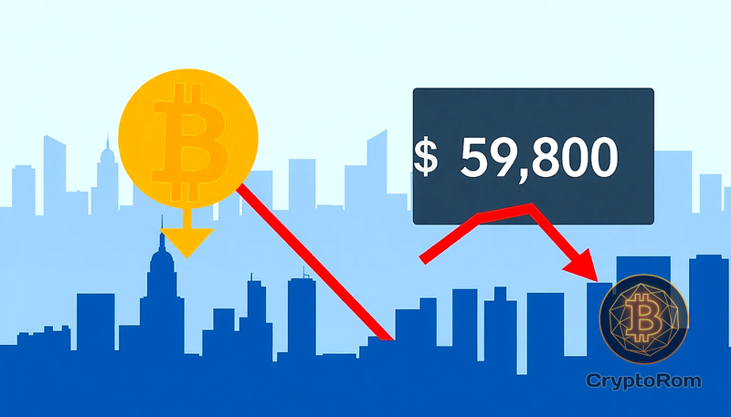 📉 Американский интерес к Bitcoin падает: курс приближается к критической отметке $57,300