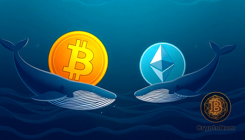 🔄 Киты возвращаются к Bitcoin и Ethereum по мере снижения рисков альткоинов