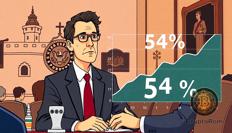 📈 Полимаркет оценил вероятность повышения ставки ФРС в 54%