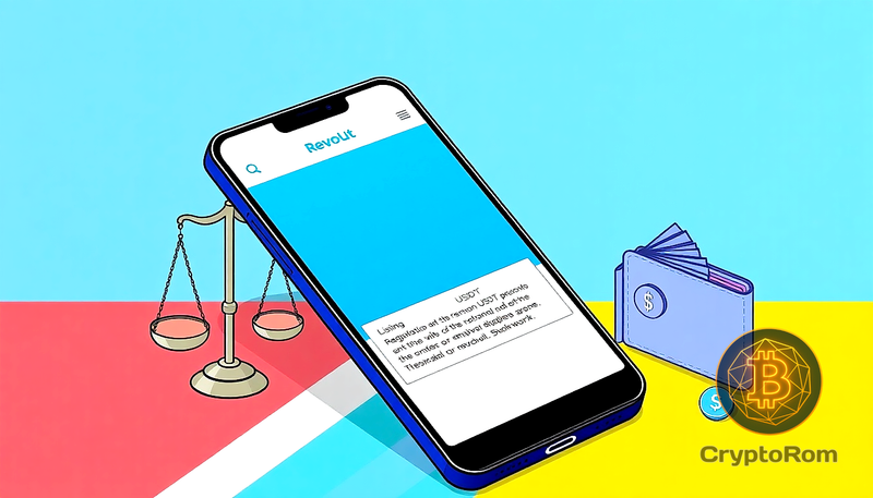⚖️ Revolut удаляет USDT из листинга, ссылаясь на регуляторные и рискованные аспекты