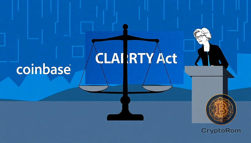 ⚖️ Coinbase отвечает сенатору Уоррен на критику CLARITY Act