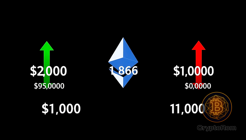 📉 Прогнозы по Ethereum: шансы на $3000 к 2026 году