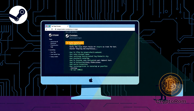 ⚠️ На форумах Steam распространяются приманки для ClickFix-атак