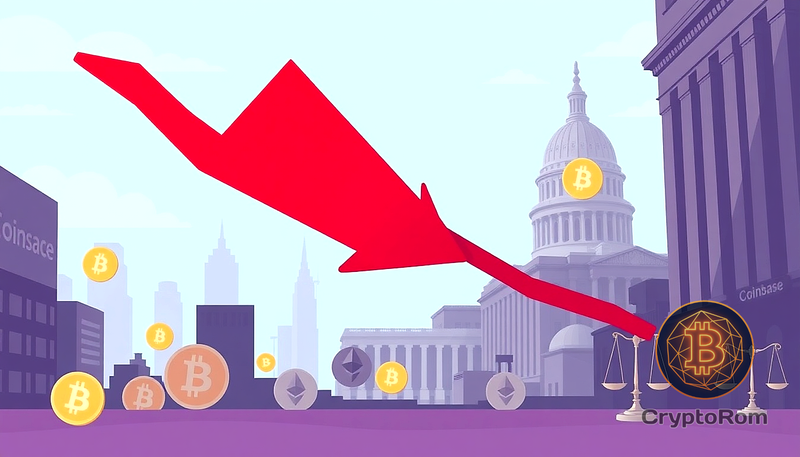📉 Coinbase сталкивается с падением объемов торговли