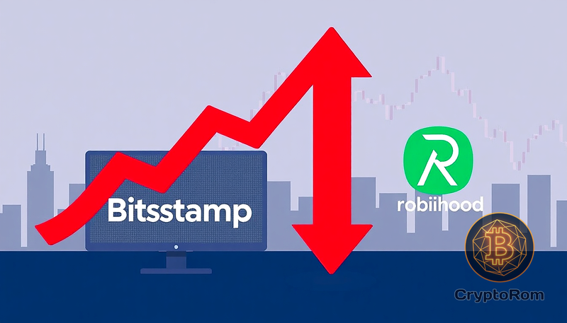 📉 Bitstamp теряет $20 миллиардов, Robinhood выглядит слабее