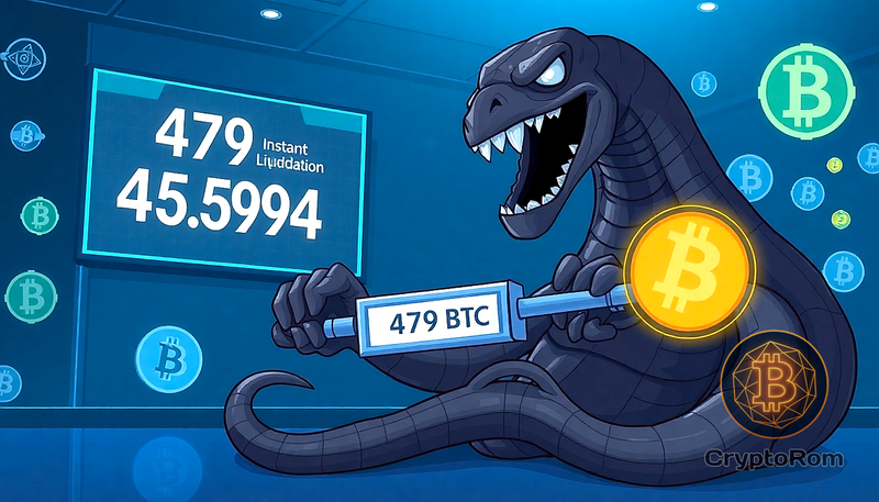💼 Kraken удерживает рычаг мгновенной ликвидации для 479 Bitcoin