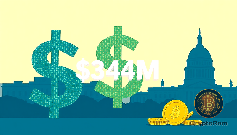 💰 Политические траты на криптовалюту достигли $344 млн