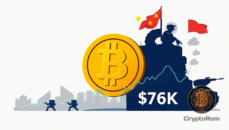 📉 Bitcoin удерживает позиции на уровне $76K, аналитики выделяют зону покупки на $74K